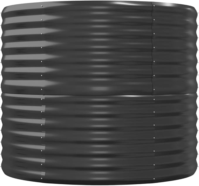 SKM Garden Raised Bed Anthracite Powder-Coated Steel 59.8x31.5x26.8 inAnthracite (Weight 20.81KG)