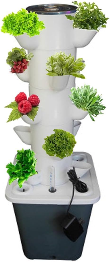 Hydroponics Growing System kit 15 Pods Vertical Hydroponic Tower for Smart Indoor Home Gardening Lovers Hydroponic Germination Kit