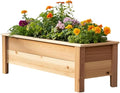 Cedar Raised Garden Bed Planter Box with Legs – Heavy Duty Outdoor Wooden Planter for Vegetables &amp Flowers No Bending Elevated Design Custom Size Handmade in USA (52in x 15.5in x 16in)
