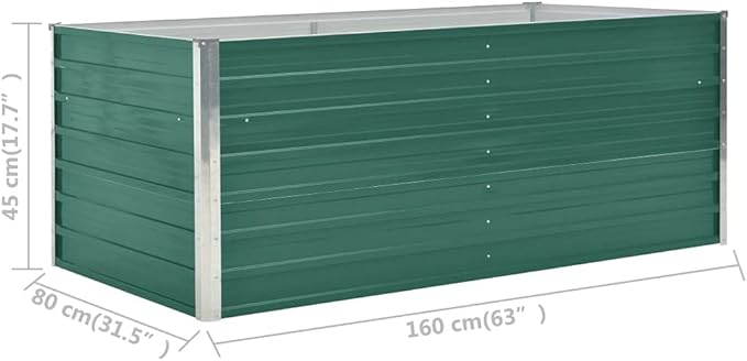 Garden Planter Raised Bed (63x31.5x17.7Green)