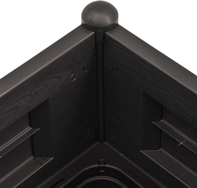 Garden Raised Bed Planter Box Polypropylene Outdoor Raised Planter Bed for Planting Plants Vegetables Anthracite 39.4x16.9x13.8-520