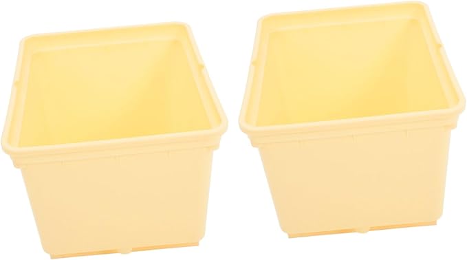 balacoo Soilless Planting Buckets for Greenhouse Durable Hydroponics Containers for Vegetables and Fruits Easy to Assemble Yellow Color No Lid