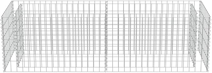 SKM Gabion Raised Gabion Raised Bed Galvanised Steel 70.9x19.7x19.7