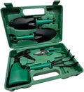 Garden Tool Set Floral Print Stainless Steel Heavy Duty Gardening Tools Trowel Rake Weeder Pruner Shears Sprayer Gloves&ampCarrying Case Ideal Gardening Gifts for Women Father(Green 5-Piece Set)