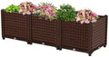 YSUEFIJO Raised Garden Bed Outdoor Planter Box with Water Design &amp Drainage Holes Vegetable Flowers Planting Raised Container Garden Bed Kit for Backyard/Patio/Gardener