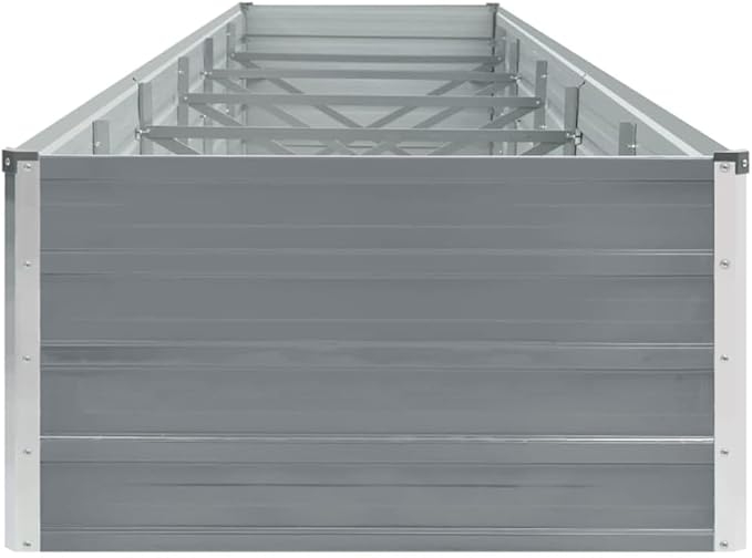 Garden Raised PlanterGarden BedGalvanized Raised Garden BedPlanter Raised bedsGalvanized PlanterBed Galvanized Steel 189x31.5x17.7 Gray
