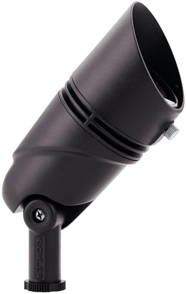 KICHLER Landscape LED 12 Watt 3000K 12 Volt Landscape Accent Light in Textured Architectural Bronze Finish 16156AZT30