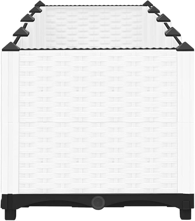 Raised Bed Patio planters Raised Flower Bed Standing Planter Garden beds Outdoor Suitable for Corridor Orchard Courtyard Nursery 63x15.7x15 Polypropylene