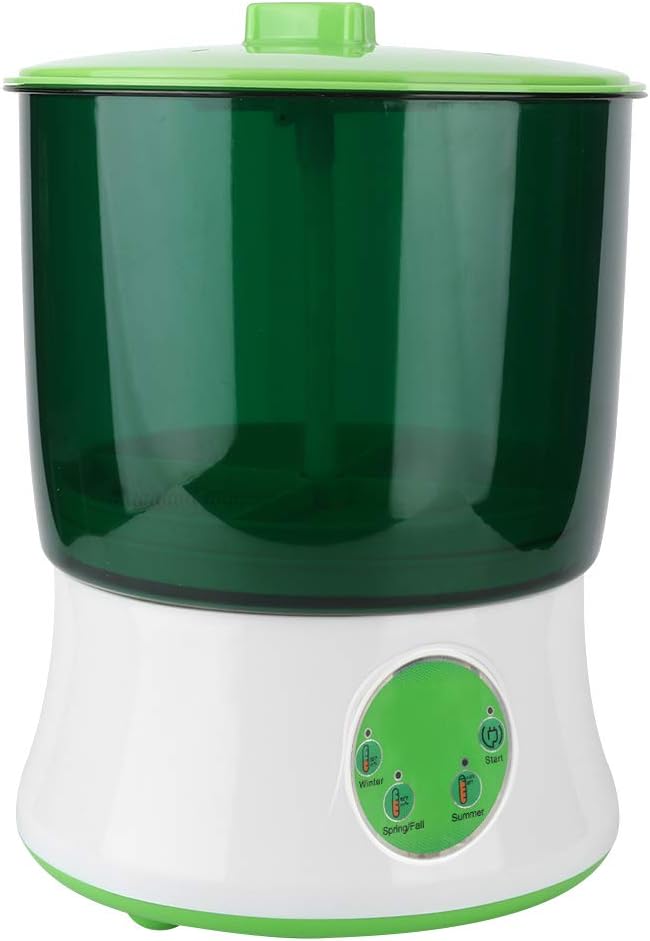 Automatic Bean Sprouts Machine 2 Layers Intelligent Large Capacity Seed Grow Sprouts Maker Microgreens Growing Kit for Radish Alfalfa Wheatgrass