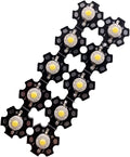 100PCS 3W High Power LED Diodes Cold/Warm White/Red/Green/Blue/Yellow 660nm 445nm Plant Grow Light Source with 20mm Star PCB (Nature White 4500K)
