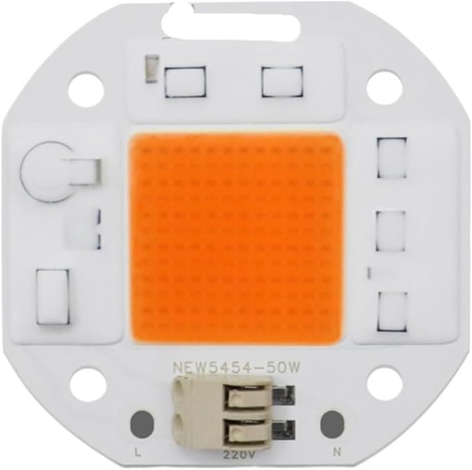 3PCS No Welding AC 220V 50W LED COB Chip Diode Driverless DOB Module 5454 Lamp Beads for Plant Grow Light Floodlight Spotlight(Grow Light220V 30W)
