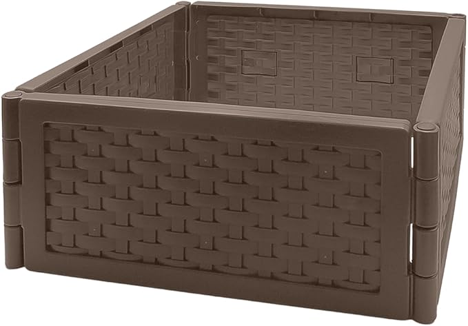 Zenport F580 Modular Raised Garden Bed Brown - 3 Pack