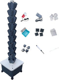 Hydroponic TowerVertical Hydroponics Garden Grow TowerSoilless Cultivation Vertical Hydroponic Garden TowerMulti-Layer Planting Tower Equipment Gray-10-layer