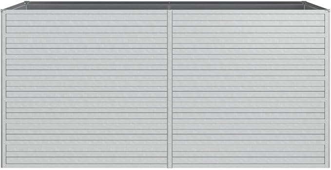 Galvanized Steel Garden Raised Bed Outdoor Planter Box Metal Patio Kit Planting Bed for Vegetables Flower Herb 63x31.5x30.3 Galvanized Steel Silver-701
