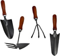 Homoyoyo 4pcs Mini Garden Tool Set Thickened Iron Spade and Wooden Handle Painted Shovel for Planting and Lawn Care Compact Hand Tools for Home Gardening and Potted Plants