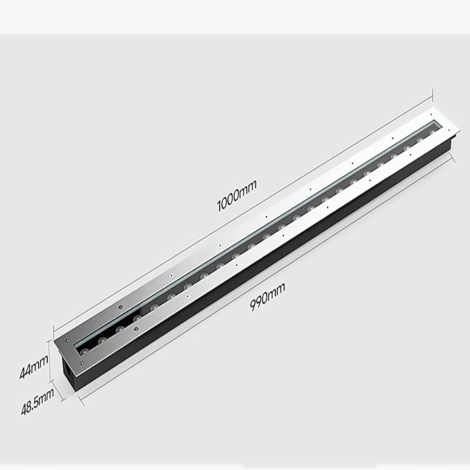 LED Ground Lights Outdoor - Recessed Outdoor Spotlights Long Strip Underground Lights 220V AC IP67 Waterproof LED Recessed Garden Spotlight for Landscape Lighting(Red36W-1000MM)