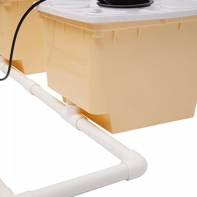 Bucket Drip Growing System 2.91 Gallons 5 Buckets Deep Water Culture System DWC Hydroponics System Outdoor Hydroponics Growing System Kit Hydroponic Bucket for Cultivating Tomatoes Peppers