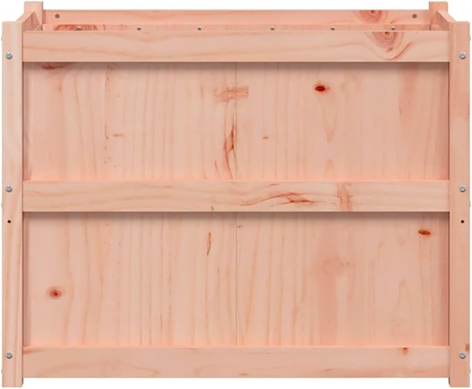 Garden Planter Natural Wood Solid Douglas Fir 35.4x19.7x27.6 in Raised Garden Bed for Outdoor Plants Patio Deck