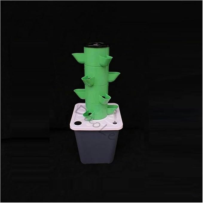 Garden Hydroponic Growing System DIY Soilless Cultivation Kit PP Colonization Cups Indoor Vegetable Grow Tower Space-Saving Vertical Planter for Balcony &amp Garden