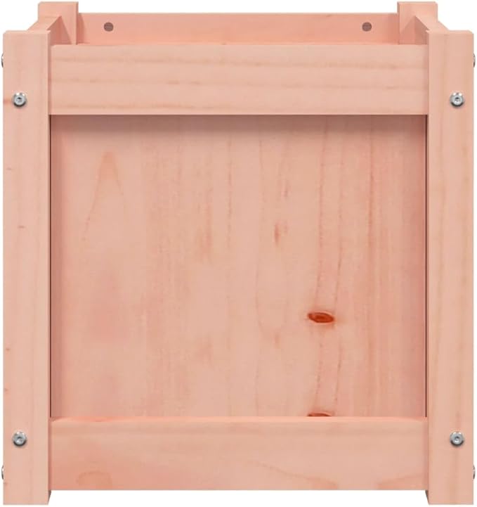 Set of 2 Large Outdoor Wood Planter 15.7 in Square Raised Garden Box Untreated Douglas Fir Patio Raised Bed Container for Flowers Herbs Vegetables
