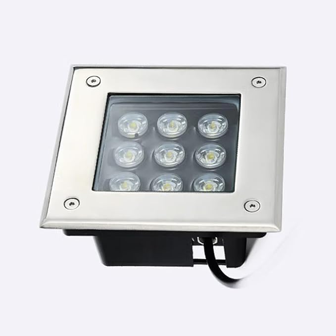 Garden Buried Light Outdoor Recessed Underground Light IP66 Waterproof AC85-110V Ground Lights for Driveway Pathway Patio Deck Step Landscaping Spotlight