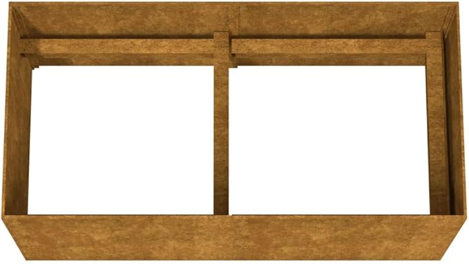 Corten Steel Planter Box for Outdoor Gardening Large Metal Flower Plant Bed for Vegetables Herbs - 31.5 x 15.7 x 15.7