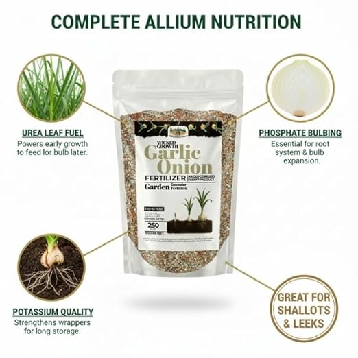 Old Cobblers Farm™ Wicked Growth Garlic + Onion Fertilizer–Nourishes RootsEnhances Flavor and Boosts Plant Health with Eco-friendly Slow-release Nutrients for Robust Growth (5/110/15/20 lbs) (15lbs)