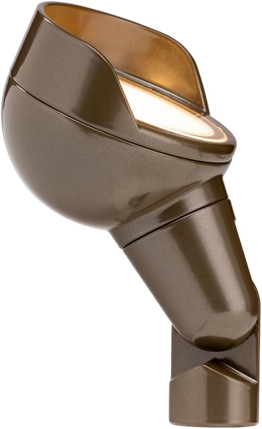 FX Luminaire WS LED Up Light 2700K Warm White Low Voltage Outdoor Landscape Lighting Bronze Finish 35W Equivalent Wall Wash Beam Yard or Garden Accent Light