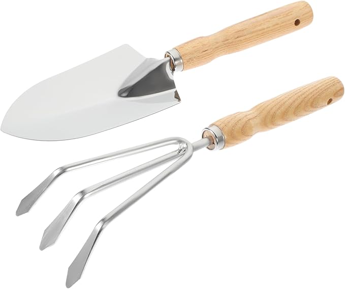3sets Garden Tools Gardening Tools Set Rake Trowel for Efficient Planting Comfortable Grip for Soil Loosening and Weeding for and Vegetable Planting