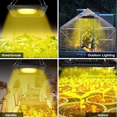 50W LED Grow Light Full Spectrum IP67 Waterproof Plant Light with 180° Adjustable Bracket Ultra-Thin Quiet Sunlike Lamp for Indoor Plants Seedlings Greenhouse