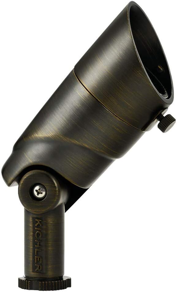 Kichler 16016CBR27 Transitional One Light Accent from Landscape LED Collection in Brass Finish 4.50 inches