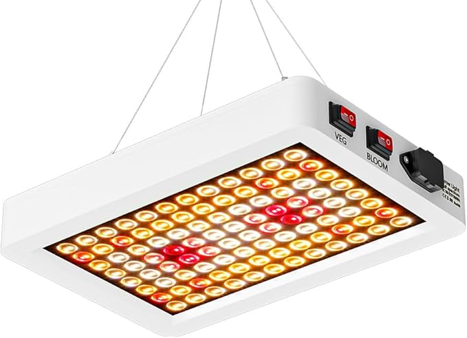 300W LED Full Spectrum Grow Light Sunlight 100-277V Plant Growing Light Veg/Bloom Modes Dimmable Planting Fill Lamp UV IR Indoor Greenhouse Tent Gardening Succulent Flower Hydroponic with Hook US Plug