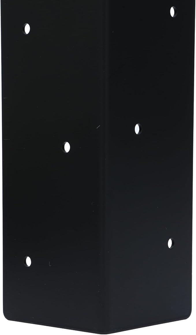 Sherfire Raised Garden Bed Corner Brackets - Set of 4 24 x 3 x 3 in for 24-32 in Bed - Black Weather Resistant Heavy-Duty Rustproof Steel - Includes 72 Matching Screws and 2 Wire Frog Plant Ties