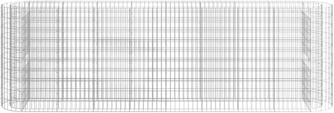 Gabion Raised Bed Galvanized IronRaised Flower BedsGardening PlantersMultifunctional Raised BedPlant Privacy FenceGreenhouse Planterfor GardensPatiosalconiesTerraces129.9x19.7x39.4