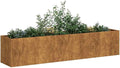 Large Rectangular Corten Planter Box 78.7 Weathering Steel Raised Garden Bed for Balcony Patio Outdoor Herbs and Tomatoes