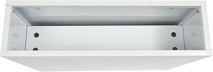 Metal Raised Garden Bed 36 * 10 * 28in Steel Rectangular Planter Flower Box with Intermediate Shelf for Indoor Outdoor Balconies Gardens Decks Patios Decks Front Porches (White)