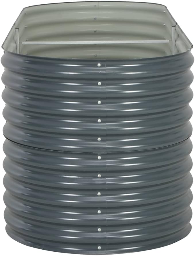 Garden Raised Bed PlanterGarden BedGalvanized Raised Garden BedPlanter Raised bedsGalvanized Planter94.5x31.5x31.9 Galvanized Steel Gray