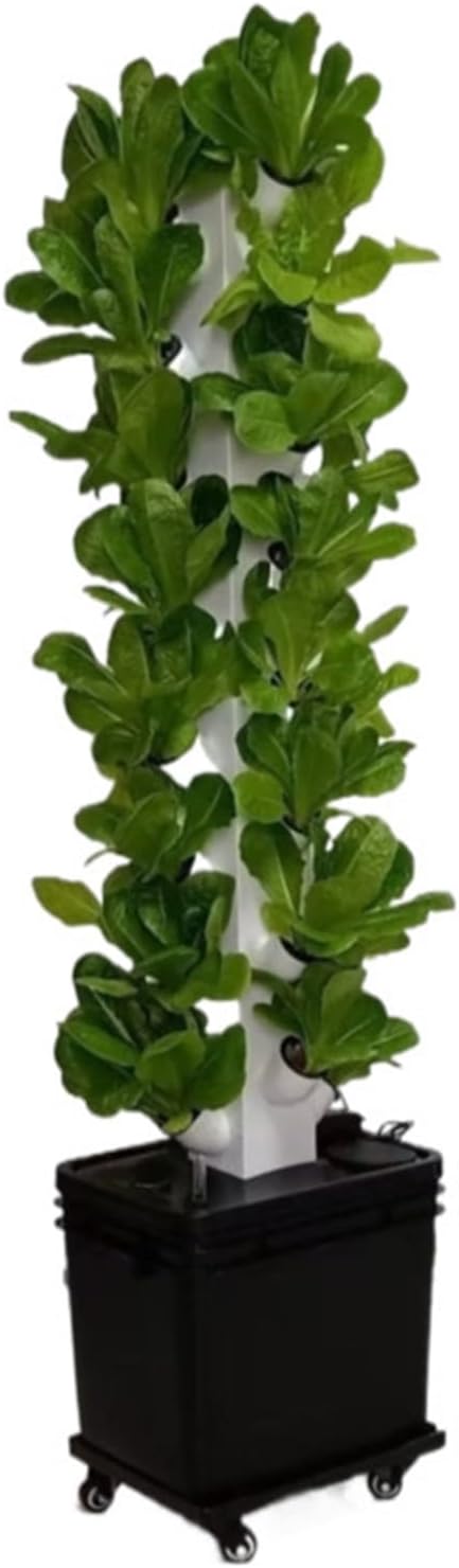 Hydroponics Growing System Hydroponic Grow Sys - Universal Wheels + Hydrating Pump Vertical Hydroponic Tower 12/16/20/24 Pods with Timer Nerd Planter Germination Kit