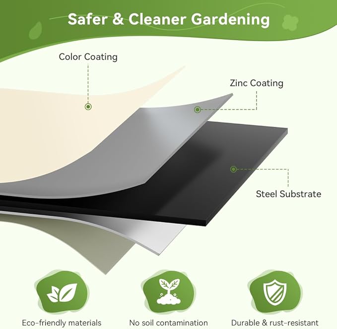 COMHOMA 3 Pack Round Raised Garden Bed 2x2x1ftGalvanized Metal Planter Box Kit for Outdoor GardeningVegetable Flower Herb Growing Beds with Gloves ToolsWhite
