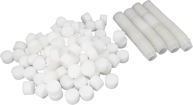 Greensen 100 Hydroponic Net Cups Set Reusable Plastic Hydroponic Plant Basket with Growing Sponges for Vegetable Seedlings Effectively Promote Plant Roots (White)
