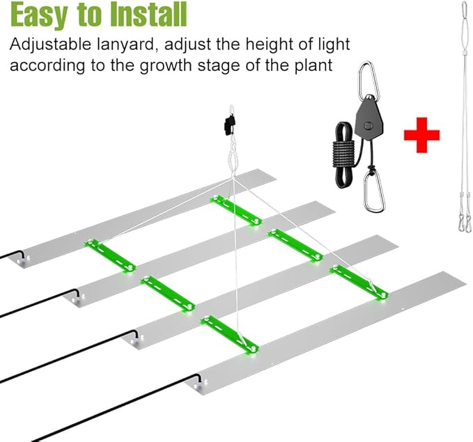600W LED Grow Lights Sunlight Greenhouse Tent Hydroponic Plant Panel Lamps UV/IR Seedling Cultivate Light 100-277V Full Spectrum Hanging Fill Lamp Red Bule Potted Flower Cactus Moss Growth Box US Plug