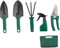 BESTonZON Heavy Duty Stainless Steel Garden Tool Set with Shovel Rake Pruner and Portable Storage Case for Planting and Yard Work