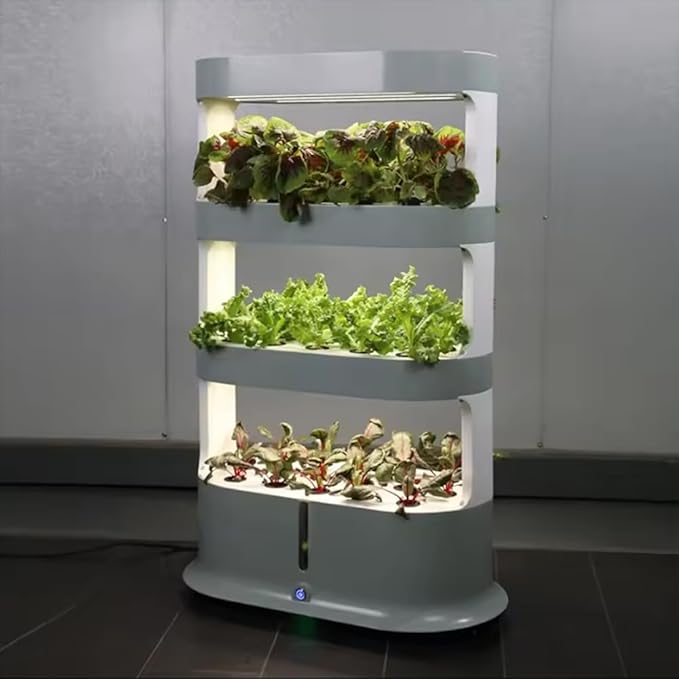 64 Pods Hydroponics Growing System Indoor Vertical Gardening System Kit Garden Hydroponics Tower with LED Grow Light for Gardening Lover