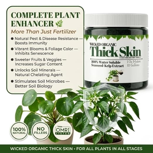 Old Cobblers Farm Wicked Organic Thick Skin – Seaweed Extract Powder Plant Growth Booster (1oz | 2oz) (1 oz)
