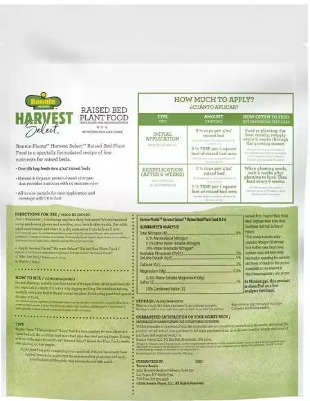 Harvest Select 3 lbs. Natural &amp Organic Raised Bed Plant Food to Support Vegetable and Herb Growth 3102306