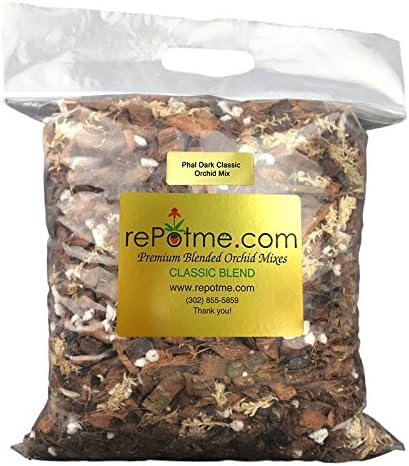 rePotme Orchid Potting Mix Phalaenopsis Dark Classic Orchid Mix (Standard Bag) - Hand Blended in The USA