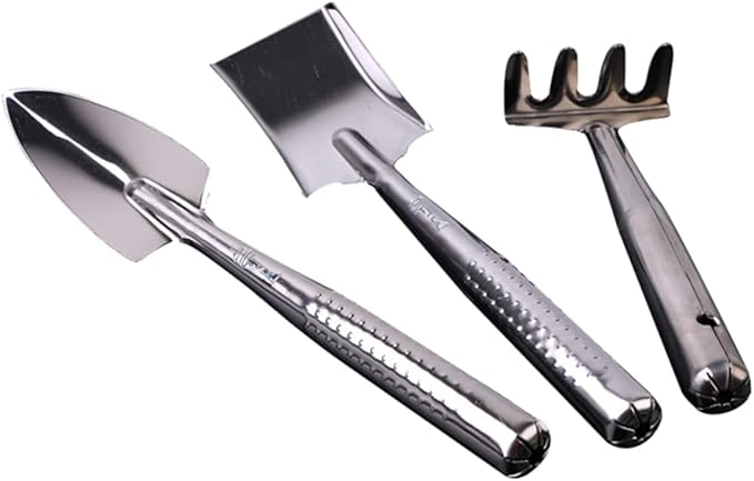Happyyami 2 Sets 3pcs Rake Spade Shovel Succulents Tool