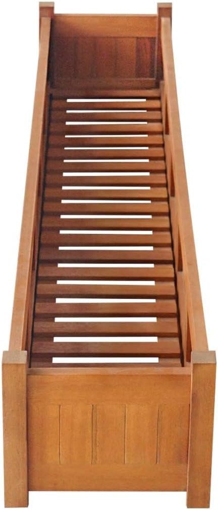 Outdoor Garden Raised Planter Box Backyard Patio Planter Raised Beds for Flowers Herbs Fruits Garden Raised Bed Acacia Wood 59x11.8x9.8 [Lightning Shipping]
