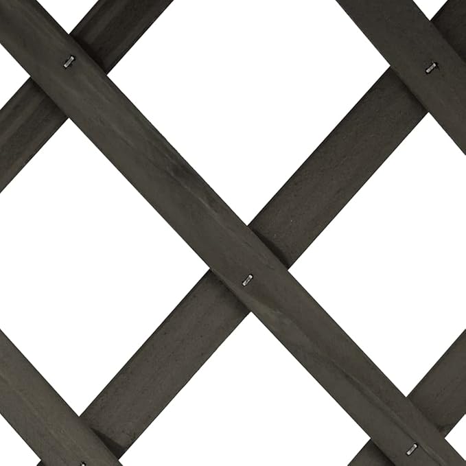 Gray Solid Firwood Garden Trellis Planter 17.7x11.8x29.1 inch Rectangular Raised Bed for Outdoor Plants Balcony Patio Waterbase Finish
