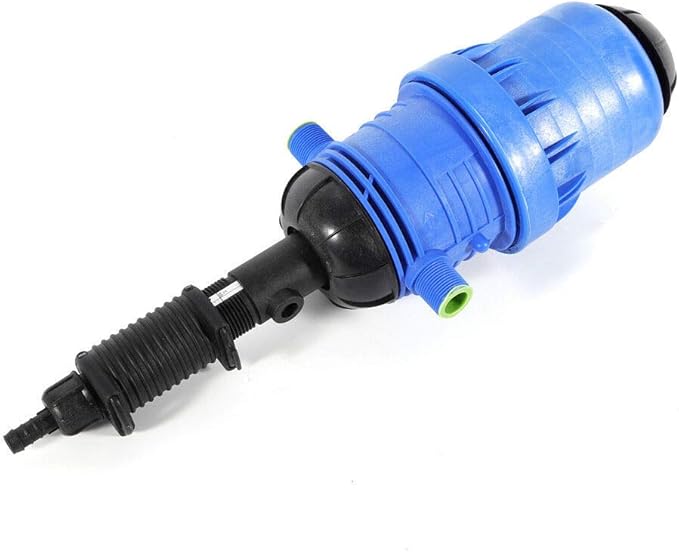 TFCFL Adjustable Automatic Fertilizer Injector Water Powered Chemical Liquid Doser Dispenser 20-2500 L/H Drip Irrigation Injector Dosing Pump for Industry Garden Hose Livestock Blue